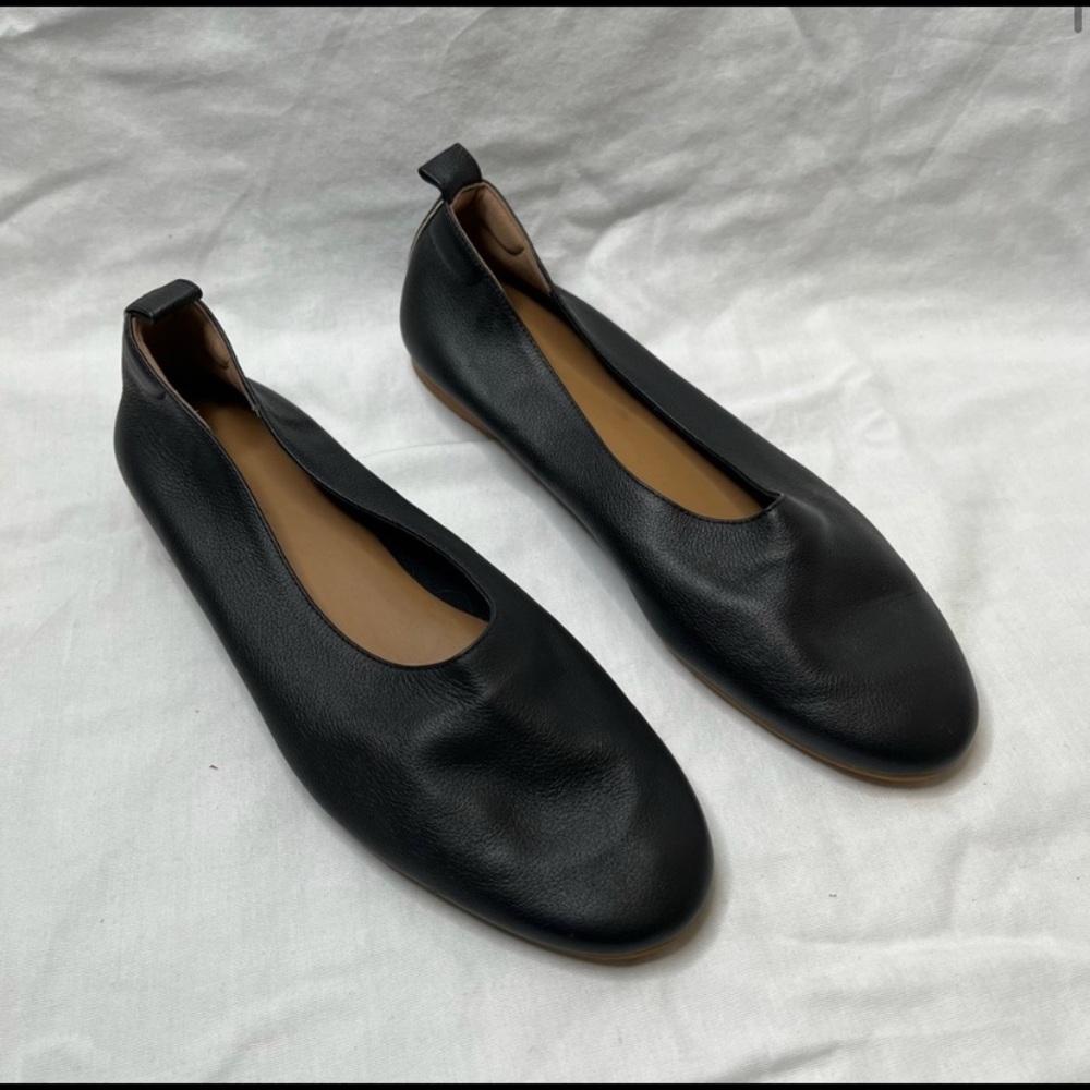 Everlane The Italian Leather Day Glove Black Flat Shoes Size 10.5
